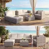Zestaw rattanowy Brescia, zestaw ogrodowy sofa do salonu ~ Podgląd zdjęcia produktu 1