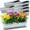 BigDean 8er Set Zink Paletten Blumenkästen - Einsatz 38cm Produktbild-Vorschau 1