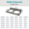 Futterstation für 2 Näpfe Ø je 17 cm / Länge 44,8 cm / Produktbild-Vorschau 5