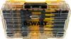A clear, front-facing shot of a DeWALT screwdriver bit set in its transparent case. Anteprima dell’immagine prodotto