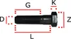 38mm rechts + links Gewinde Castel Garden Messer Schraube Produktbild-Vorschau 3