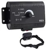 A black electronic dog fence transmitter and collar are shown against a white background. Produktbild-Vorschau