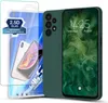 A smartphone case and screen protector are displayed against a white background. Produktbild-Vorschau