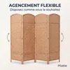 IvoQ Paravent – 4 panneaux – 170 x 160 cm – Séparateur de Voir les images du produit 4