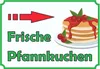 Frische Pfannkuchen Schild mit Pfeil rechts A2 (420x594mm) Produktbild-Vorschau 1