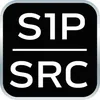 A black square with white text "S1P" above a horizontal line, and "SRC" below the line. The square has rounded corners and a light gray border. Náhled obrázku produktu