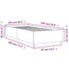 vidaXL Struttura letto grigio cemento 100x200 cm materiale Anteprima dell’immagine prodotto 9