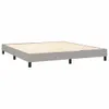 Boxspringbett mit Matratze & LED Hellgrau 180x200 cm Stoff Produktbild-Vorschau 5