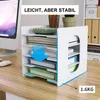 Holz Briefablage für Büro, Dokumentenablage, 5-Tier Produktbild-Vorschau 3