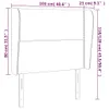 vidaXL Kopfteil mit Ohren Weiß 103x23x118/128 cm Kunstleder Produktbild-Vorschau 9