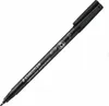 A black Staedtler Lumocolor permanent marker is shown against a white background. Produktbild-Vorschau