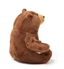 A brown teddy bear is shown from the side against a white background. Produktbild-Vorschau