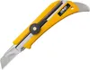 A yellow and silver OLFA industrial utility knife is shown against a white background. Produktbild-Vorschau