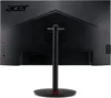 The back of a black computer monitor on a white background. Produktbild-Vorschau