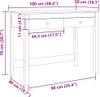 vidaXL Scrivania Max Brown 100 x 50 x 78 cm Legno di pino Anteprima dell’immagine prodotto 7