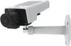 A white and black security camera mounted on a white bracket against a white background. Podgląd zdjęcia produktu