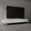 doporro Mobile Porta TV Sospeso 280 cm con 4 Ante Bianco Anteprima dell’immagine prodotto 1