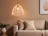 Lampada a sospensione, una luce, paralume in rattan Anteprima dell’immagine prodotto 7