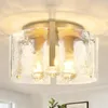 Deckenleuchte Moderne Golden Deckenlampe mit Glasschirm E27 Produktbild-Vorschau 1