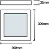 24W LED Aufputz Deckenlampe Panel Deckenleuchte Eckig 30x30 Produktbild-Vorschau 2