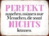 vianmo Holzschild 30x40 cm perfekt aussehen nichts können Produktbild-Vorschau 1