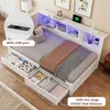 Letto a terra Flieks 90x200 cm con cassetti, letto per Anteprima dell’immagine prodotto 8