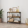 vidaXL Bücherregal Räuchereiche 80x33x70,5 cm Holzwerkstoff Produktbild-Vorschau 3