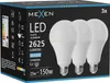 Mexen Nova 3x LED-Glühbirne E27, A95, 25W, Kalt - 6500K, Produktbild-Vorschau 1