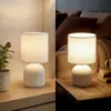 Lampka nocna E14 materiałowy klosz lampa stołowa kabel Podgląd zdjęcia produktu 9