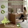 A woman is working at a desk in a room with acoustic wall panels. Produktbild-Vorschau