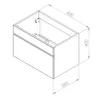 Waschtisch mit Unterschrank TRENT 60 cm Grau Hochglanz mit Produktbild-Vorschau 3