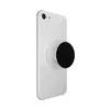 A white smartphone with a black PopSocket attached to the back, shown from a side angle against a white background. Produktbild-Vorschau