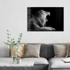 DEQORI Glasbild Echtglas 90x60 cm 'Brüllender Löwe' Produktbild-Vorschau 3