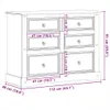 vidaXL Kommode Corona 112x48x91 cm Massivholz Kiefer Produktbild-Vorschau 8