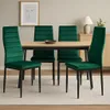 ModernHome LR-1494 Set mit 4 Esszimmerstühlen VELVET, grün Produktbild-Vorschau 22