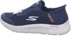 A side view of a blue Skechers slip-in sneaker on a white background. Anteprima dell’immagine prodotto