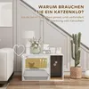 PawHut Katzenschrank, Katzentoilette mit Loch, Katzenklo Produktbild-Vorschau 5