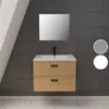 Meuble salle de bain 60 cm suspendu 2 tiroirs finition Bois Voir les images du produit 6