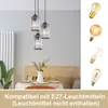 ZMH Závesná lampa jedálenský stôl jednožiarovková čierna Náhľad obrázku produktu 4