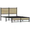 Metallbett ohne Matratze Sonoma-Eiche 120x200 cm Produktbild-Vorschau 1