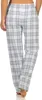 Dame Flanell Schlafanzug Hose kariert aus Baumwolle - ideal Produktbild-Vorschau 3