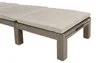 A close-up view of a section of a Keter Daytona Cappuccino sun lounger with its beige cushion, shown on a white background. Voir les images du produit