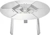 A silver, round heat diffuser for a fire pit, shown from a slightly elevated front angle on a white background. Produktbild-Vorschau