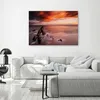 Leinwandbild oranger himmel über dem meer 90x60 cm Feeby Produktbild-Vorschau 2