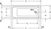 Duravit Einbauwanne D-CODE Rechteck, weiss 160 x 70 x 42 cm Produktbild-Vorschau 2