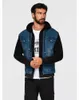 Ombre jeansjas met gebreide mouwen en capuchon, Productafbeelding-voorbeeld 19