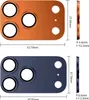 Two camera lens covers for smartphones, with dimensions indicated. Anteprima dell’immagine prodotto