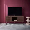 Mobile TV scandinavo a 2 ante, 120cm, Noce Anteprima dell’immagine prodotto 5