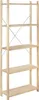 étagère Bois 5 Tablettes Rangement Modulable En Bois Massif Voir les images du produit 1