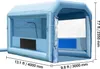 An inflatable spray booth with dimensions indicated. Voir les images du produit